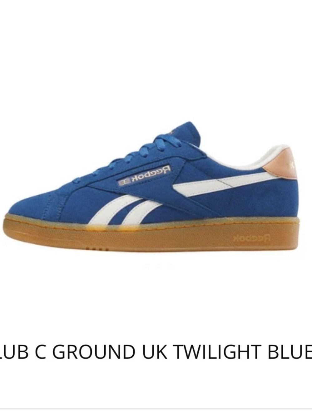 Reebok Club C Ground Men’s Sneakers — Blue with White & Gum